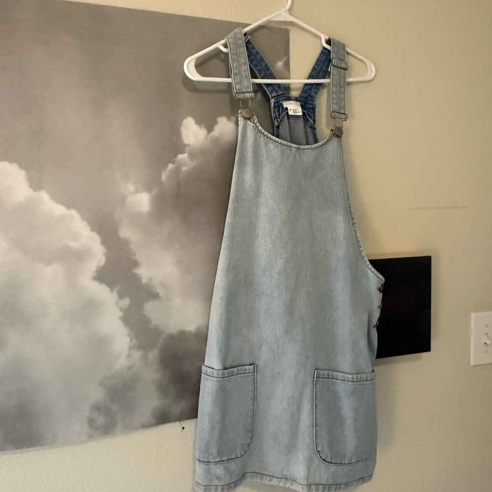 Urban Outfitters Light Blue Denim Overall Dress size medium